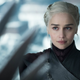 Emilia Clarke as Daenerys Targaryen.